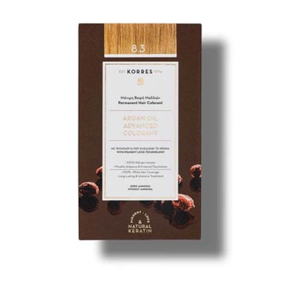 KORRES ARGAN COLOR N8.3 ΑΝΟΙΧΤΟ ΞΑΝΘΟ ΜΠΕΖ