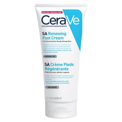 CERAVE FOOT CREAM 30Z SA RENEWING 88ML   E