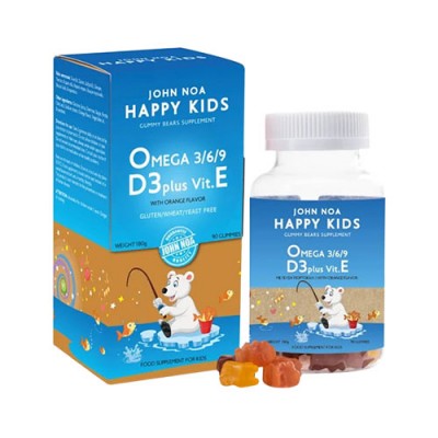 JOHN NOA HAPPY KIDS OMEGA 3/6/9 ΠΟΡΤΟΚΑΛΙ 90GUMMIES ΖΕΛΕΔΑΚ