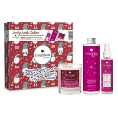 MS LUCKY LITTLE GROME BOX GLAMOROUS&MYSTERIOUS-SHOWRE GEL+HAIR&BODY MIST+NATURAL MASSAGE CANDLE 