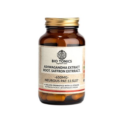 BIOTONICS ASHWAGANDHA PLUS 650MG 60VEG CAPS