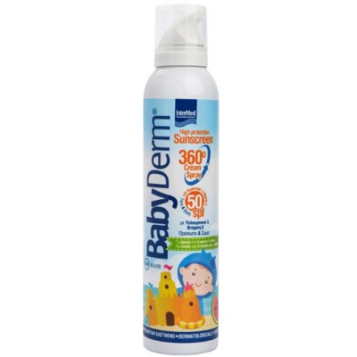 INTERMED BABYDERM SUNSCREEN 360 CREAM SPRAY SPF50 200ML