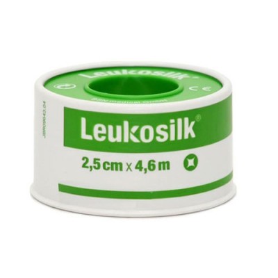 LEUKOSILK 2,5CMX4,6M 1022