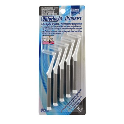 CHLORHEXIL UNISEPT INTERDENTAL BRUSH M 1,2MM ΓΚΡΙ ΜΕΣΟΔΟΝΤΙΑ