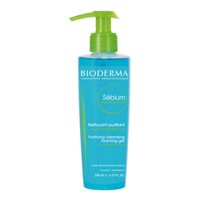 BIODERMA SEBIUM GEL MOUSSANT 200ML FLACON ΠΡΑΣΙΝΟ