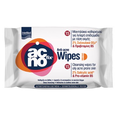 ACNOFIX WIPES PACK X15 ΜΑΝΤΗΛΑΚΙΑ ΑΚΜΗΣ