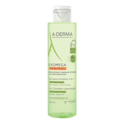 A-DERMA EXOMEGA GEL LAVANTE 2IN1 200ML CC ΣΩΜΑ ΜΑΛΛΙΑ CONTROL