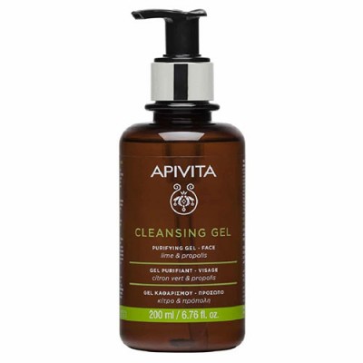 APIVITA CLEANSING PURIFYING GEL 200ML ΠΡΟΠΟΛΗ & LIME