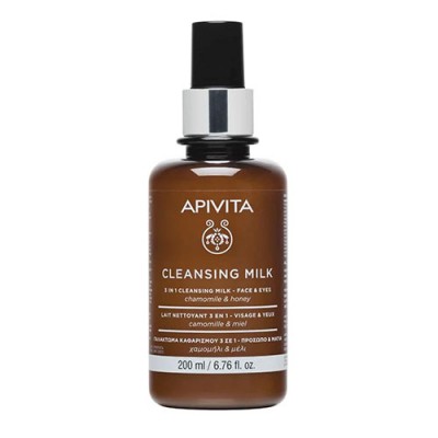 APIVITA CLEANSING MILK 200ML 3ΣΕ1 ΠΡΟΣΩΠ ΜΑΤΙΑ ΧΑΜΟΜ-ΜΕΛΙ