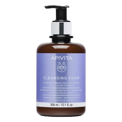 APIVITA CLEANSING FOAM 300ML ΕΛΙΑ&ΛΕΒΑΝΤΑ