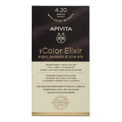 APIVITA COLOR ELIXIR N4.2 ΚΑΣΤΑΝΟ ΒΙΟΛΕΤΙ 