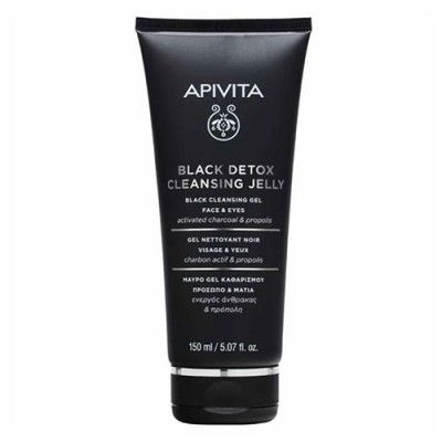 APIVITA CLEANSING GEL 150ML BLACK DETOX ΜΑΥΡΟ ΑΝΘΡΑΚ&ΠΡΟΠΟΛΗ