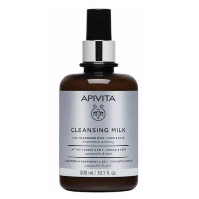 APIVITA CLEANSING MILK 300ML 3IN1 CHAMOL HONEY ΠΡΟΣΩΠΟ ΜΑΤΙΑ 