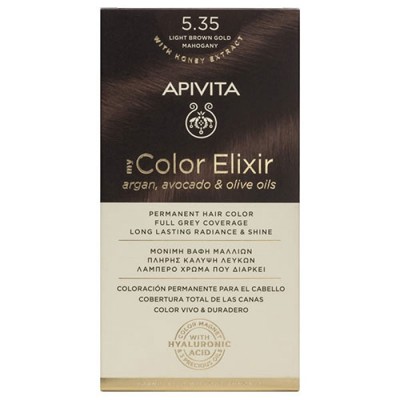 APIVITA COLOR ELIXIR N5.35 ΚΑΣΤΑΝΟ  ΑΝΟΙΧΤΟ ΜΕΛΙ